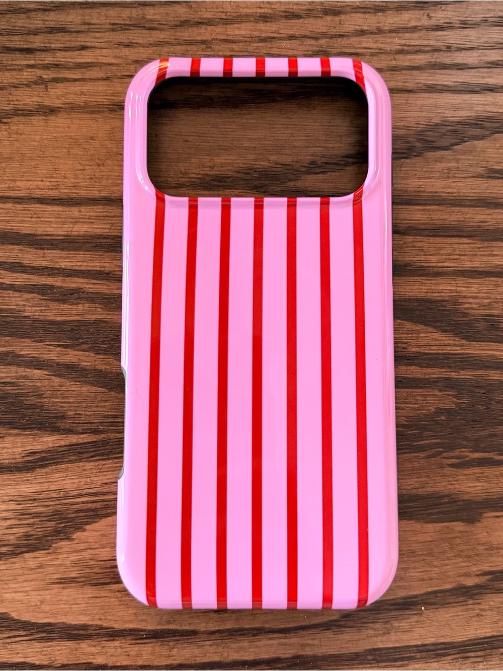 Burga Iphone 17 Pro Max - MagSafe Pink and Red Stripe Protective Phone Case -